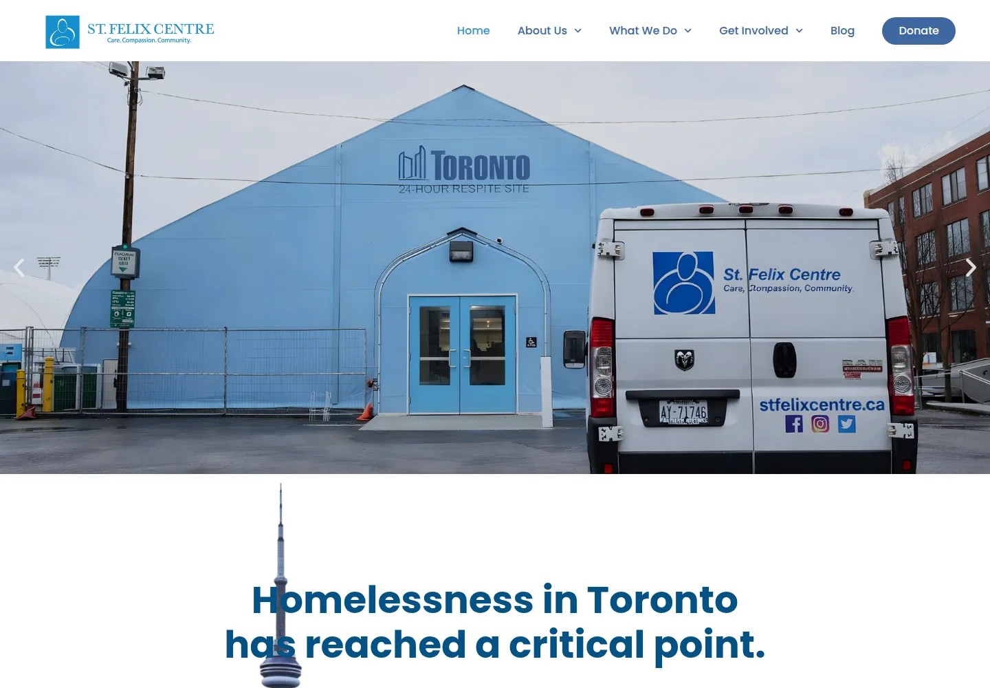 St. Felix Centre homepage on desktop, designed and built by gang&lani media